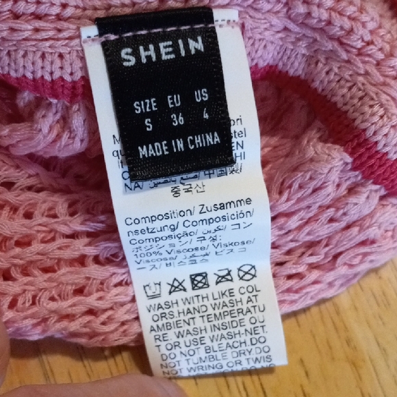 SHEIN Pink and Red Knit Top - Picture 2 of 4